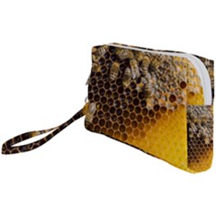 Honeycomb With Bees Wristlet Pouch Bag (small) by Vaneshart