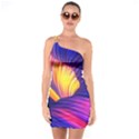 Abstract Antelope Pattern Background One Soulder Bodycon Dress View1