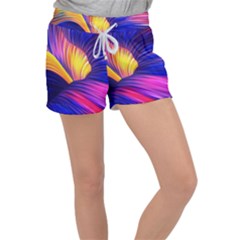 Abstract Antelope Pattern Background Velour Lounge Shorts by Vaneshart