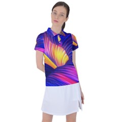 Abstract Antelope Pattern Background Women s Polo Tee