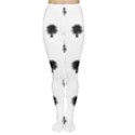 Black And White Tropical Print Pattern Tights View1