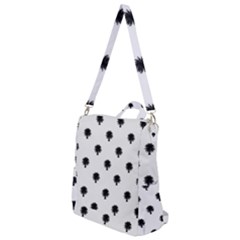 Black And White Tropical Print Pattern Crossbody Backpack