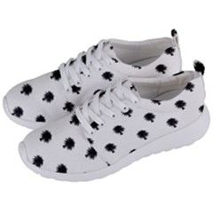 Black And White Tropical Print Pattern Men s Lightweight Sports Shoes by dflcprintsclothing