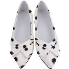 Black And White Tropical Print Pattern Women s Bow Heels