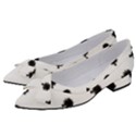 Black And White Tropical Print Pattern Women s Bow Heels View2