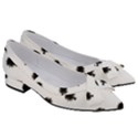 Black And White Tropical Print Pattern Women s Bow Heels View3