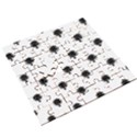 Black And White Tropical Print Pattern Wooden Puzzle Square View3