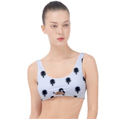 Black And White Tropical Print Pattern The Little Details Bikini Top