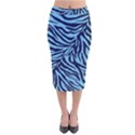 Zebra 3 Velvet Midi Pencil Skirt View1