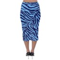 Zebra 3 Velvet Midi Pencil Skirt View2