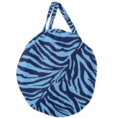 Zebra 3 Giant Round Zipper Tote