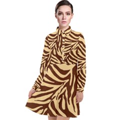 Zebra 2 Long Sleeve Chiffon Shirt Dress by dressshop