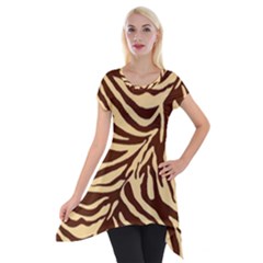 Zebra 2 Short Sleeve Side Drop Tunic by dressshop