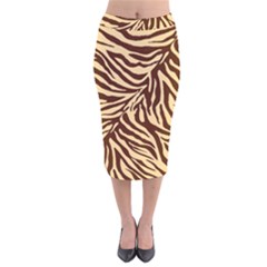 Zebra 2 Velvet Midi Pencil Skirt by dressshop