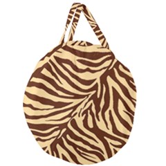 Zebra 2 Giant Round Zipper Tote