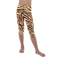 Zebra 2 Kids  Lightweight Velour Capri Leggings  by dressshop