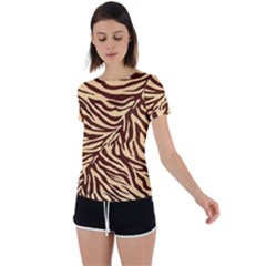 Zebra 2 Back Circle Cutout Sports Tee