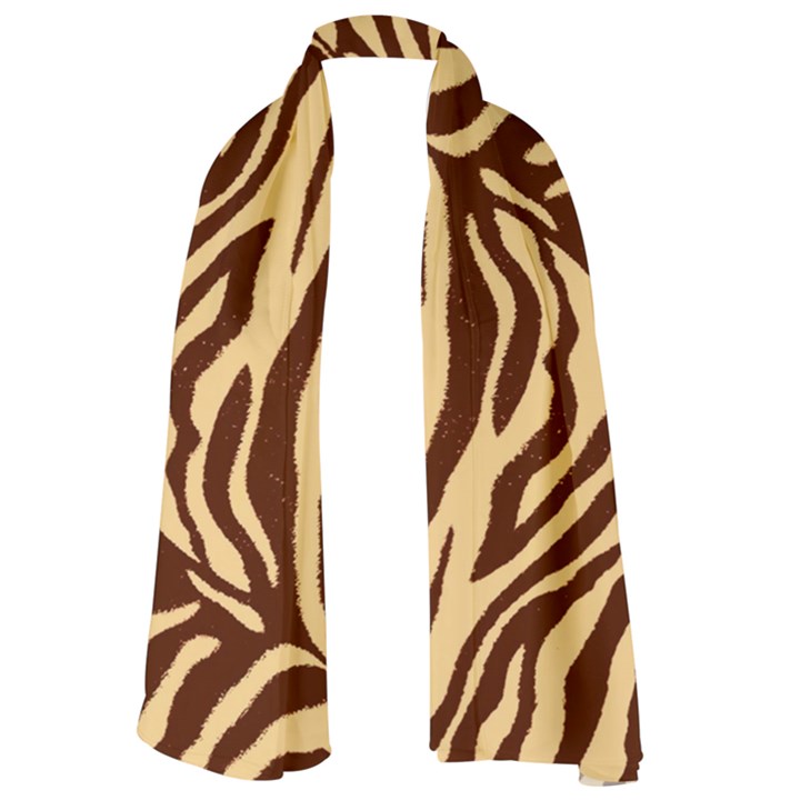 Zebra 2 Long Sheer Chiffon Scarf 