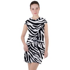 Zebra 1 Drawstring Hooded Dress by dressshop