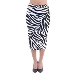 Zebra 1 Velvet Midi Pencil Skirt by dressshop