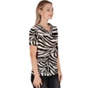 Zebra 1 Women s V-Neck Scrub Top View3