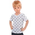 Children With Backpack Cartoon Drawing Print Pattern Kids  Sports Tee View1