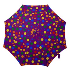 Gay Pride Rainbow Multicolor Dots Hook Handle Umbrellas (medium) by VernenInk