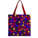 Gay Pride Rainbow Multicolor Dots Zipper Grocery Tote Bag View1