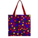 Gay Pride Rainbow Multicolor Dots Zipper Grocery Tote Bag View2