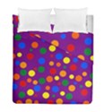 Gay Pride Rainbow Multicolor Dots Duvet Cover Double Side (Full/ Double Size) View1