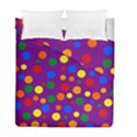 Gay Pride Rainbow Multicolor Dots Duvet Cover Double Side (Full/ Double Size) View2