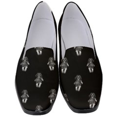 Creepy Skull Doll Motif Print Pattern Women s Classic Loafer Heels by dflcprintsclothing