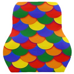 Gay Pride Scalloped Scale Pattern Car Seat Back Cushion 