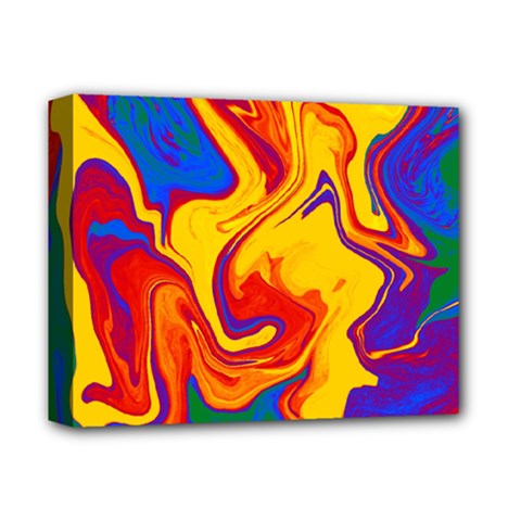 Gay Pride Swirled Colors Deluxe Canvas 14  X 11  (stretched) by VernenInk