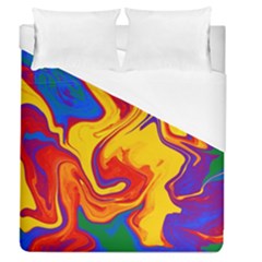 Gay Pride Swirled Colors Duvet Cover (queen Size) by VernenInk