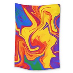 Gay Pride Swirled Colors Large Tapestry by VernenInk