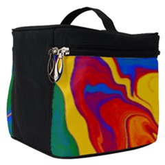 Gay Pride Swirled Colors Make Up Travel Bag (small) by VernenInk