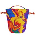 Gay Pride Swirled Colors Drawstring Bucket Bag View1