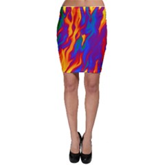 Gay Pride Abstract Smokey Shapes Bodycon Skirt