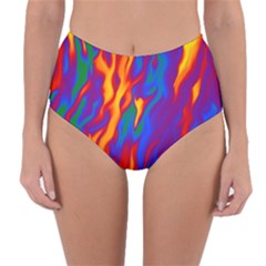 Gay Pride Abstract Smokey Shapes Reversible High-waist Bikini Bottoms by VernenInk