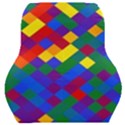 Gay Pride Diagonal Pixels Design Car Seat Back Cushion  View1