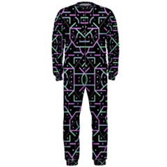 Lines And Dots Motif Geometric Seamless Pattern Onepiece Jumpsuit (men)  by dflcprintsclothing