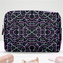 Lines And Dots Motif Geometric Seamless Pattern Make Up Pouch (medium) by dflcprintsclothing