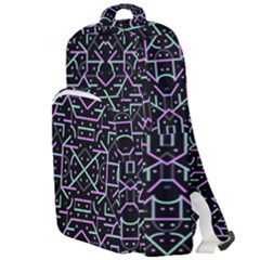 Lines And Dots Motif Geometric Seamless Pattern Double Compartment Backpack by dflcprintsclothing