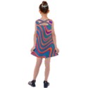 Gay Pride Rainbow Wavy Thin Layered Stripes Kids  Cross Back Dress View2