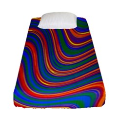 Gay Pride Rainbow Wavy Thin Layered Stripes Fitted Sheet (single Size) by VernenInk