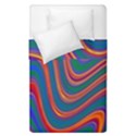 Gay Pride Rainbow Wavy Thin Layered Stripes Duvet Cover Double Side (Single Size) View1