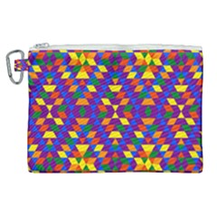 Gay Pride Geometric Diamond Pattern Canvas Cosmetic Bag (xl) by VernenInk