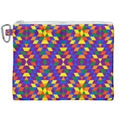 Gay Pride Geometric Diamond Pattern Canvas Cosmetic Bag (xxl) by VernenInk