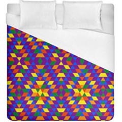 Gay Pride Geometric Diamond Pattern Duvet Cover (king Size) by VernenInk